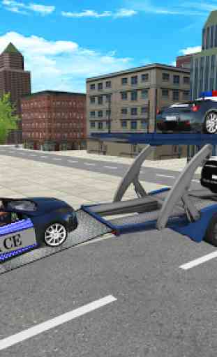 Police Games Car Transport Truck 3D 2