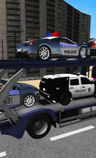 Police Games Car Transport Truck 3D 3