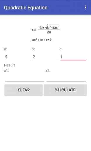 Quadratic Equation Calculator 3