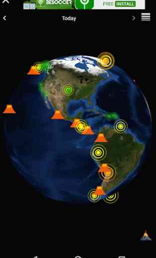 Quake & Volcanoes: 3D Globe of Volcanic Eruptions 1
