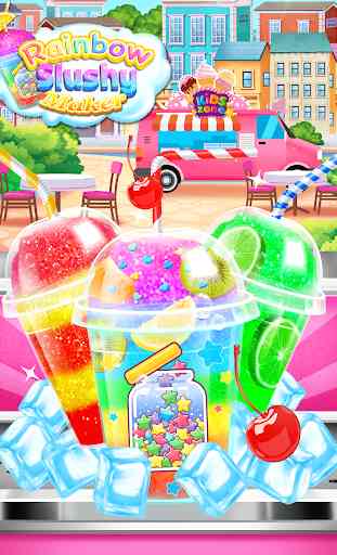 Rainbow Frozen Slushy Truck: Ice Candy Slush Maker 4