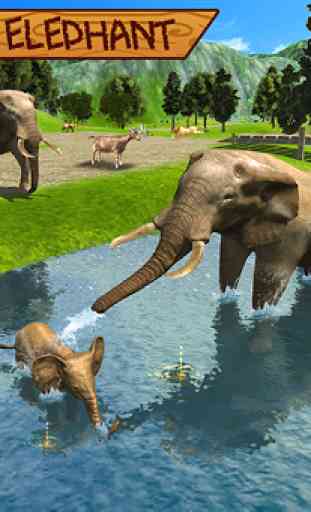 Simulateur de famille d'éléphant sauvage 3