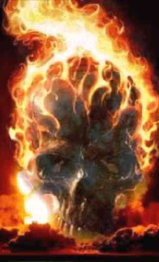 Skull In Flame Live Wallpaper 1