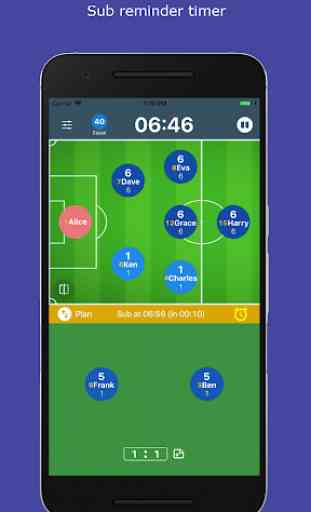 SubTime: playing time and sub tracking for coaches 4