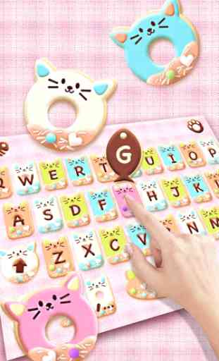 Thème de clavier Colorful Donuts Button 2