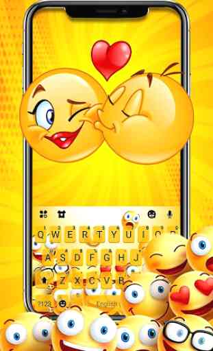 Thème de clavier Love Emoji Party 1