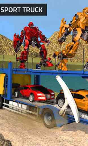 US Robot Transform Car: Jeux de transport de robot 4