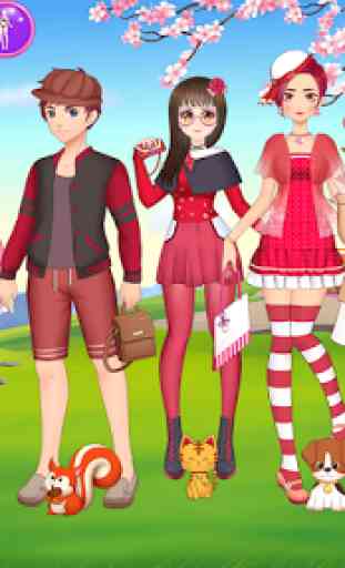 Anime Friends - Cute Team Make up & Dress up 1