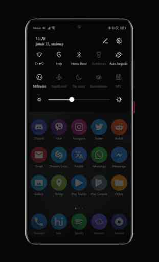 Black EMUI 9.1 Theme for (IPS) Huawei/Honor 3