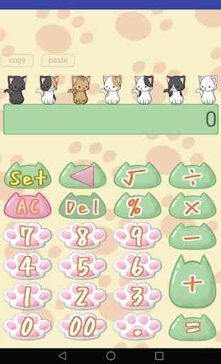 Calculator of cute cat 3
