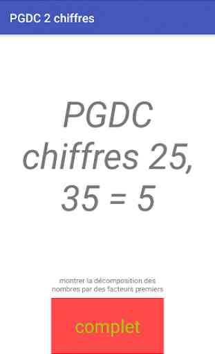 Calculatrice PPMC et PGDC 4