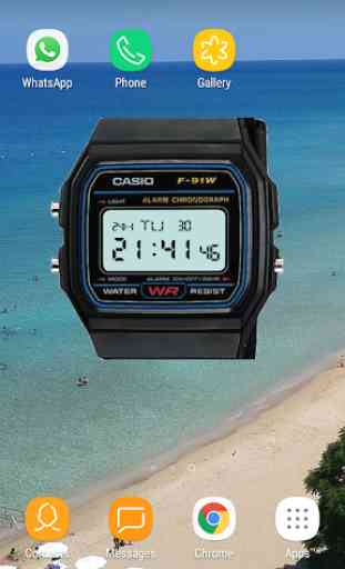 Casio F-91W Watch Widget 1