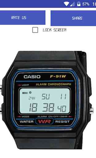 Casio F-91W Watch Widget 4