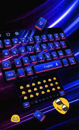 Clavier Cool Blue Red Light 1