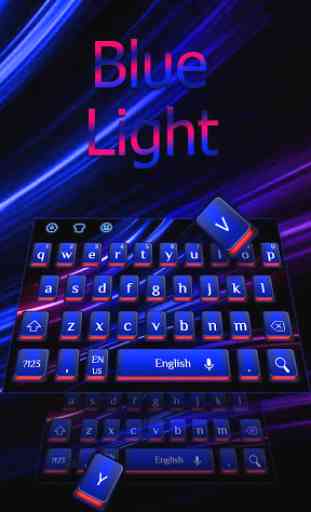 Clavier Cool Blue Red Light 2