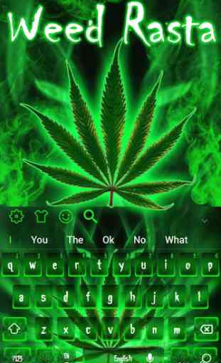 Cool Weed Rasta Smoke Keyboard Theme 4
