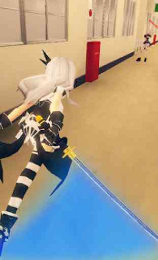 Filles-Anime High School épée de combat Jeux 2018 1