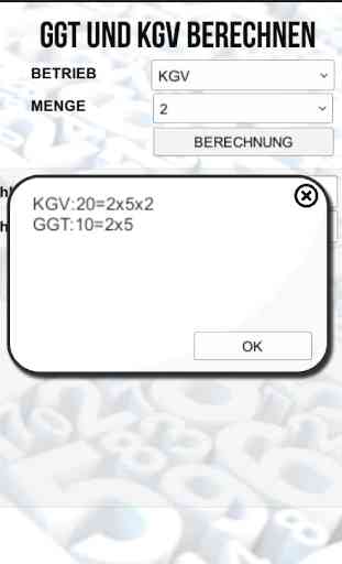 GGT und KGV Rechner 4