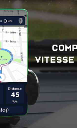 GPS Compteur de vitesse - Odomètre, HUD 4