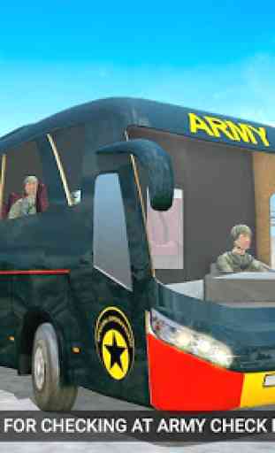 Hors route Autobus armée Simulateur 2019 - Offroad 3