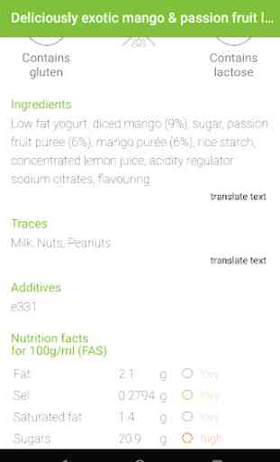 Live Well - Scanner alimentaire (Gluten, Lactose) 3