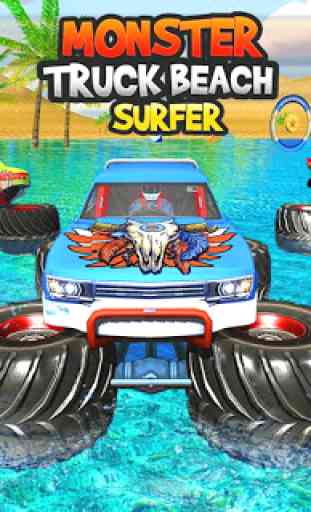Monster Truck Water Surfing: Truck Racing Games 1