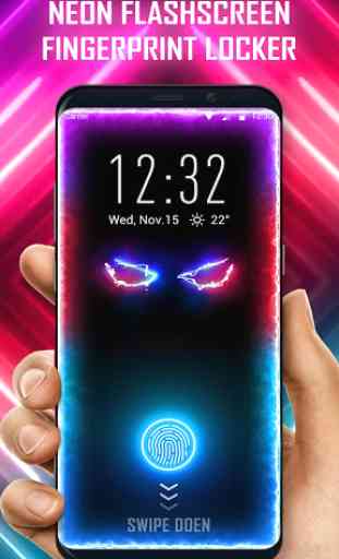Neon Color Flash Fingerprint Lock Screen Prank 1