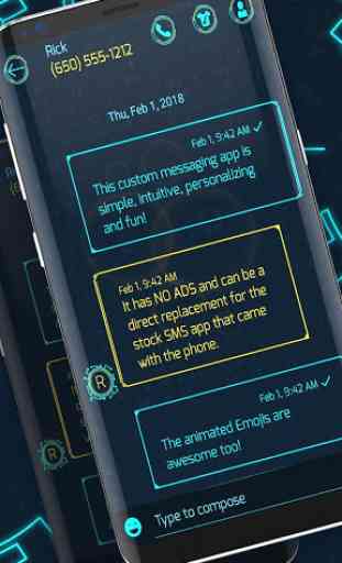 Nouveau hacker 2019 sms messenger theme 2