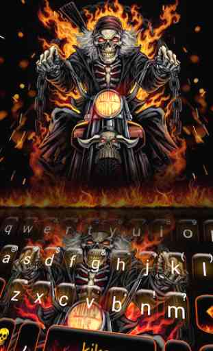Nouveau thème de clavier Fire Skull Rider 1