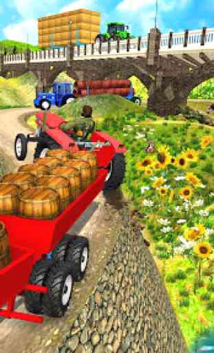 Real Tractor Trolley Cargo Farming Simulation Game 4