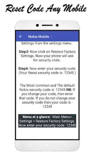 Reset Code Any Mobile 2