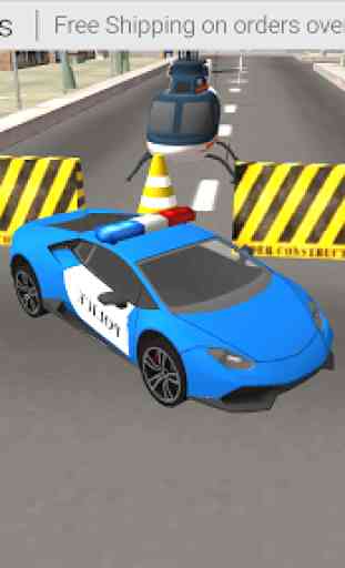Simulateur 3D de stationnement de voiture de polic 4