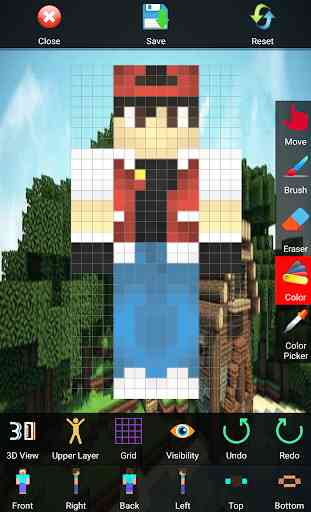 Skin Editor pour Minecraft 3D 2