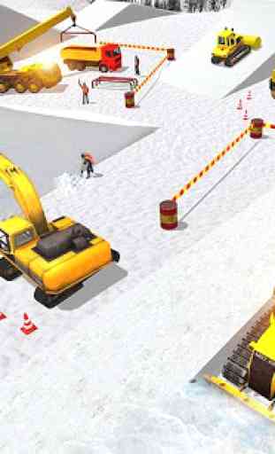 Snow Park Downhill Bulldozer Construction games 4