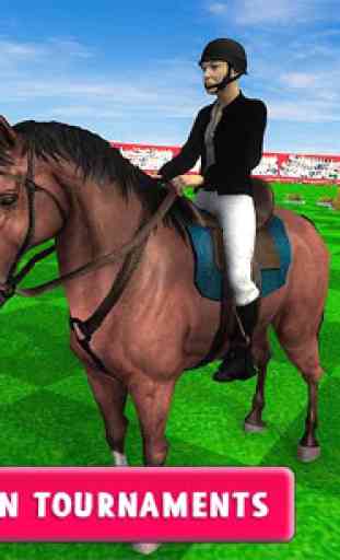 spectacle cheval monté jeu 3D: saut à cheval 2019 2