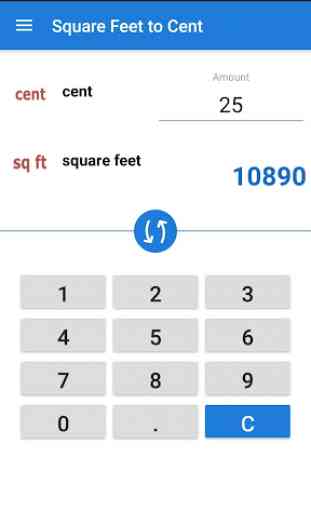 Square Feet to Cent / sq ft to cent converter 3