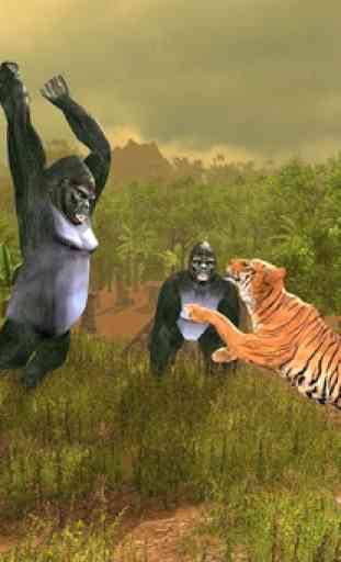 tigre sauvage vs gorille bigfoot 1