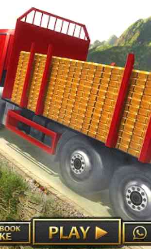 Transport routier de camion d'or de montée 3