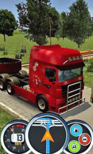 un camion cargaison conduite colline simulateur 4