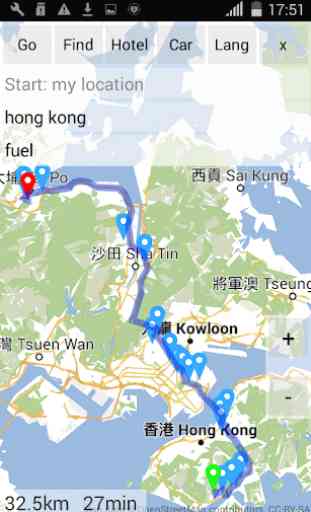 3D Hong Kong: cartes et GPS 3