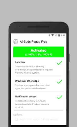 AirBuds Popup Free - airpod battery app 3
