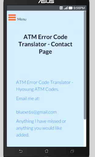 ATM Error Code - Hyosung Codes 1