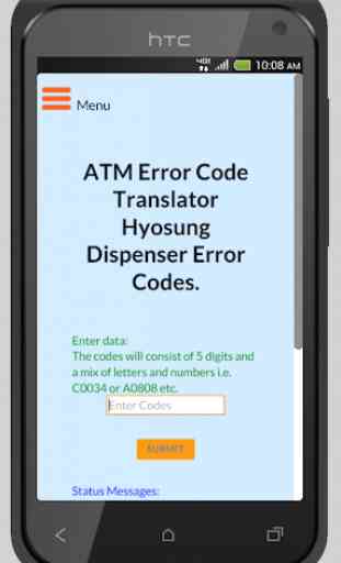 ATM Error Code - Hyosung Codes 3