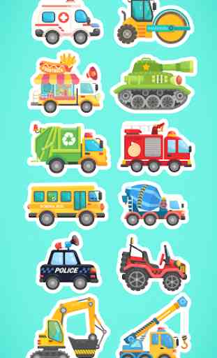 Cars & Trucks Vehicles - Junior Kids Learning Game 2