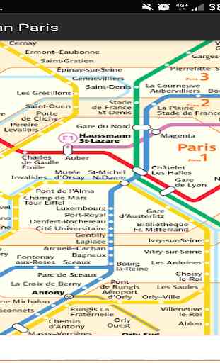 Carte Metro PARIS Plan 1