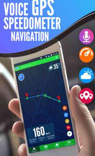 Cartes de navigation Voice Gps: indicateur de 3