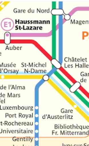 Cartes du métro parisien Plan du train RER Paris 3