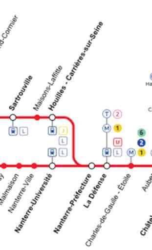 Cartes du métro parisien Plan du train RER Paris 4
