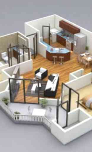 Conceptions de plan de maison 3D 1