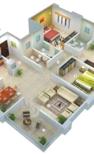 Conceptions de plan de maison 3D 3